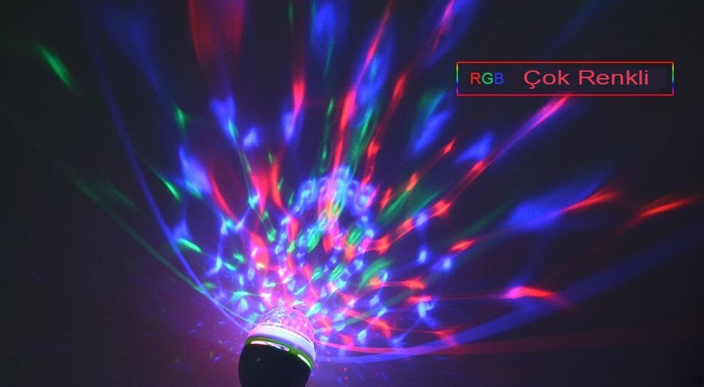 Animasyonlu Renkli E27 Dönen Lamba PM-14620