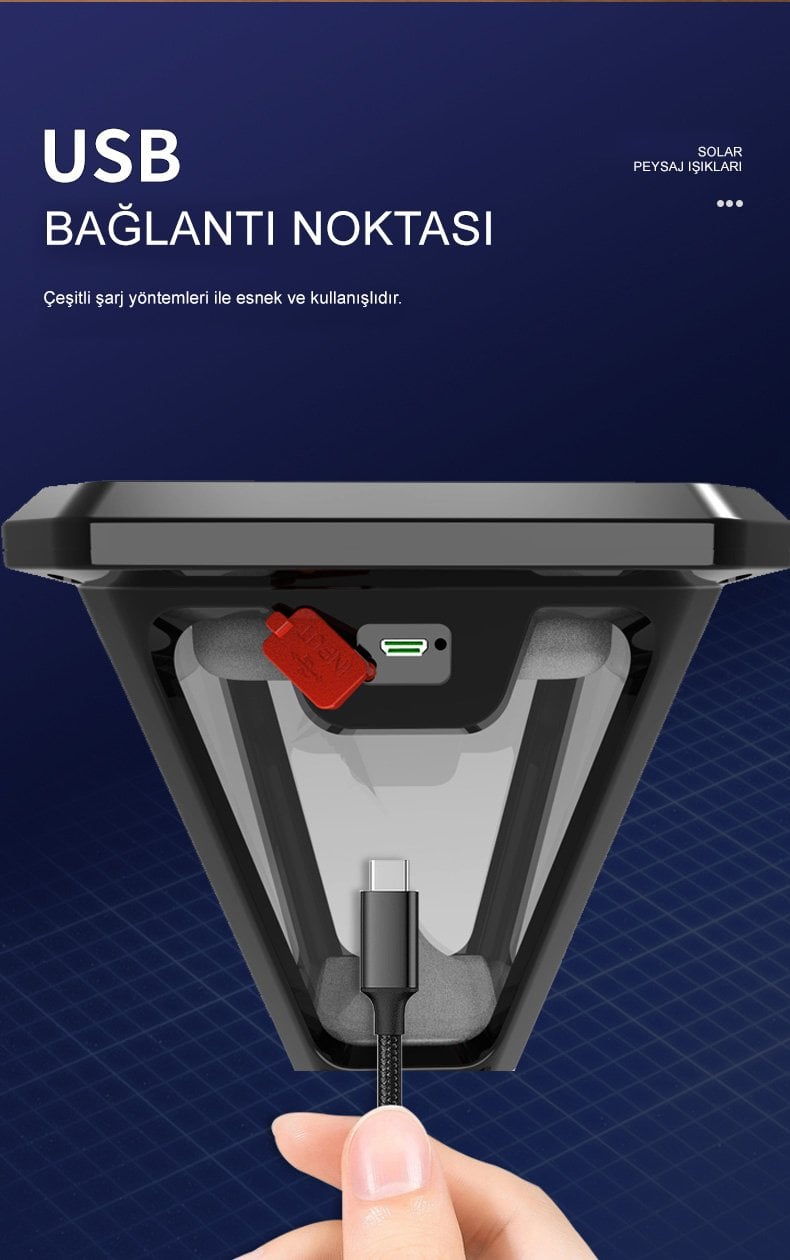 HS-V83 Solar Panelli 3 Modlu Kumandalı Hareket Sensörlü 100 SMD Ledli Şarjlı Duvar ve Bahçe Lambası İçerik