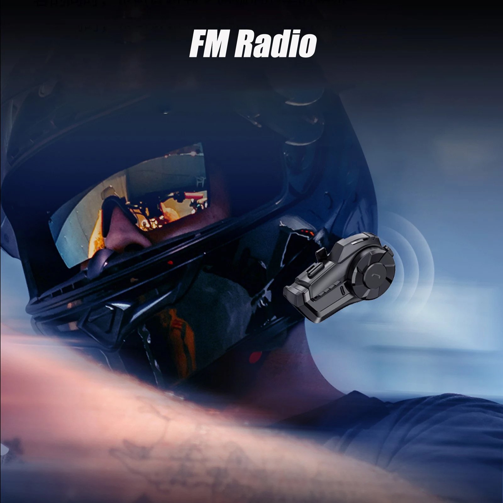  HY-1001 Motosiklet Bluetooth Intercom Kulaklık