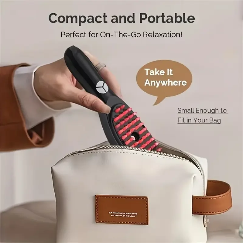 ​​Buharlı Titreşimli ve Kırmızı Mavi Işık Terapili Kafa ve Saç Bakım Tarağı