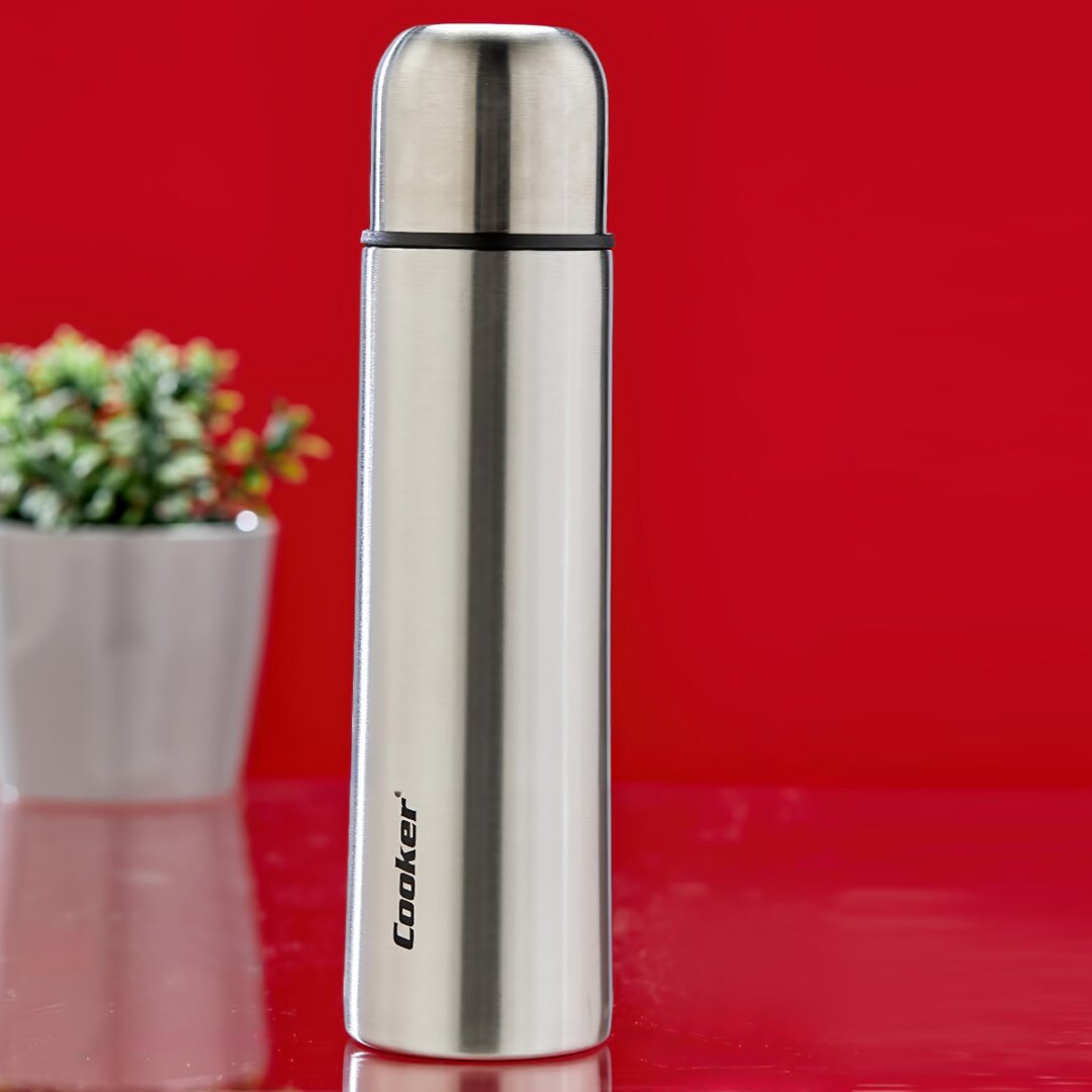 0.5LT KROM TERMOS PASLANMAZ ÇELİK - SIZDIRMAZ KAPAK = BARDAK