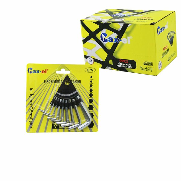 10 PARÇA  KARTLI ALYAN ANAHTAR TAKIM SETİ120MM-NO-1.5-10