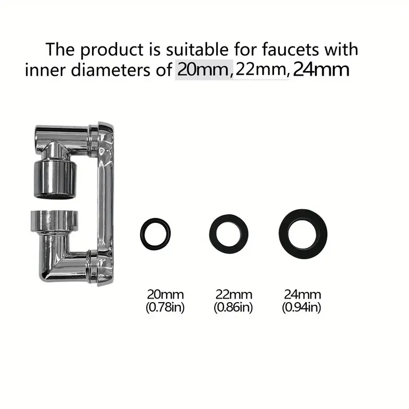 1080 Derece Dönebilen Mutfak ve Lavabo Bataryası Akrobat Musluk Ucu