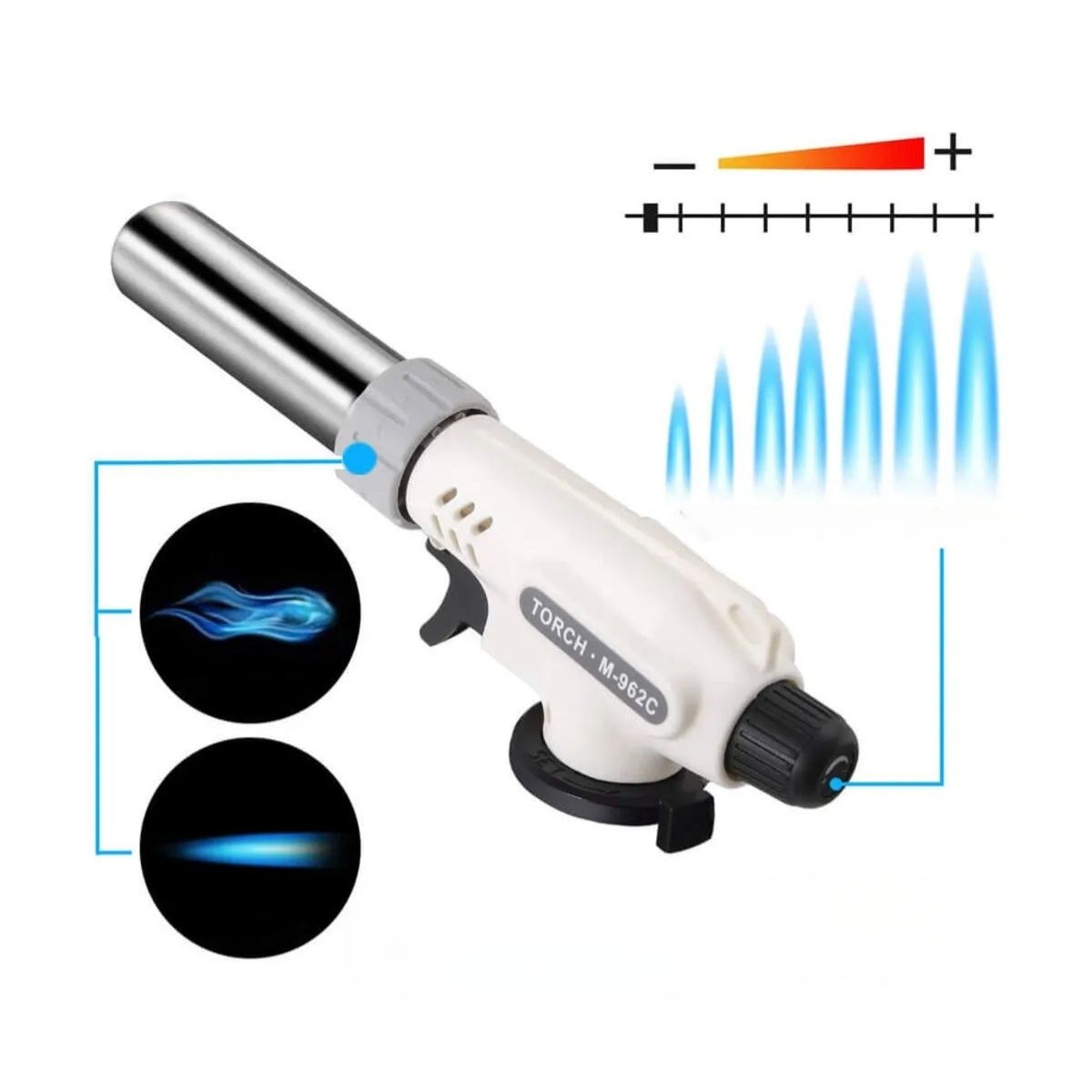 1300°C Çok Amaçlı Gaz Torch Çakmak - Mutfak, Mangal, Lehimleme Pürmüz Alev Tabancası