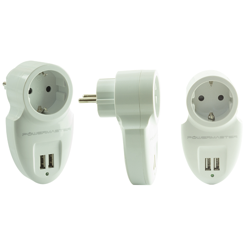 16A-3500W ÇİFT USBLİ TEKLİ AKIM KORUMALI PRİZ ( 79 X 155 MM)