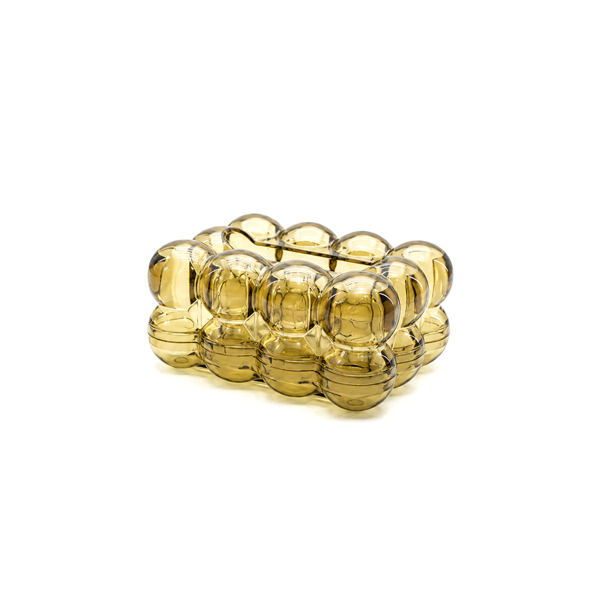 19X13X9CM KAHVERENGİ ŞEFFAF YAYLI MASAÜSTÜ BUBBLE DEKORATİF BULUT PEÇETELİK