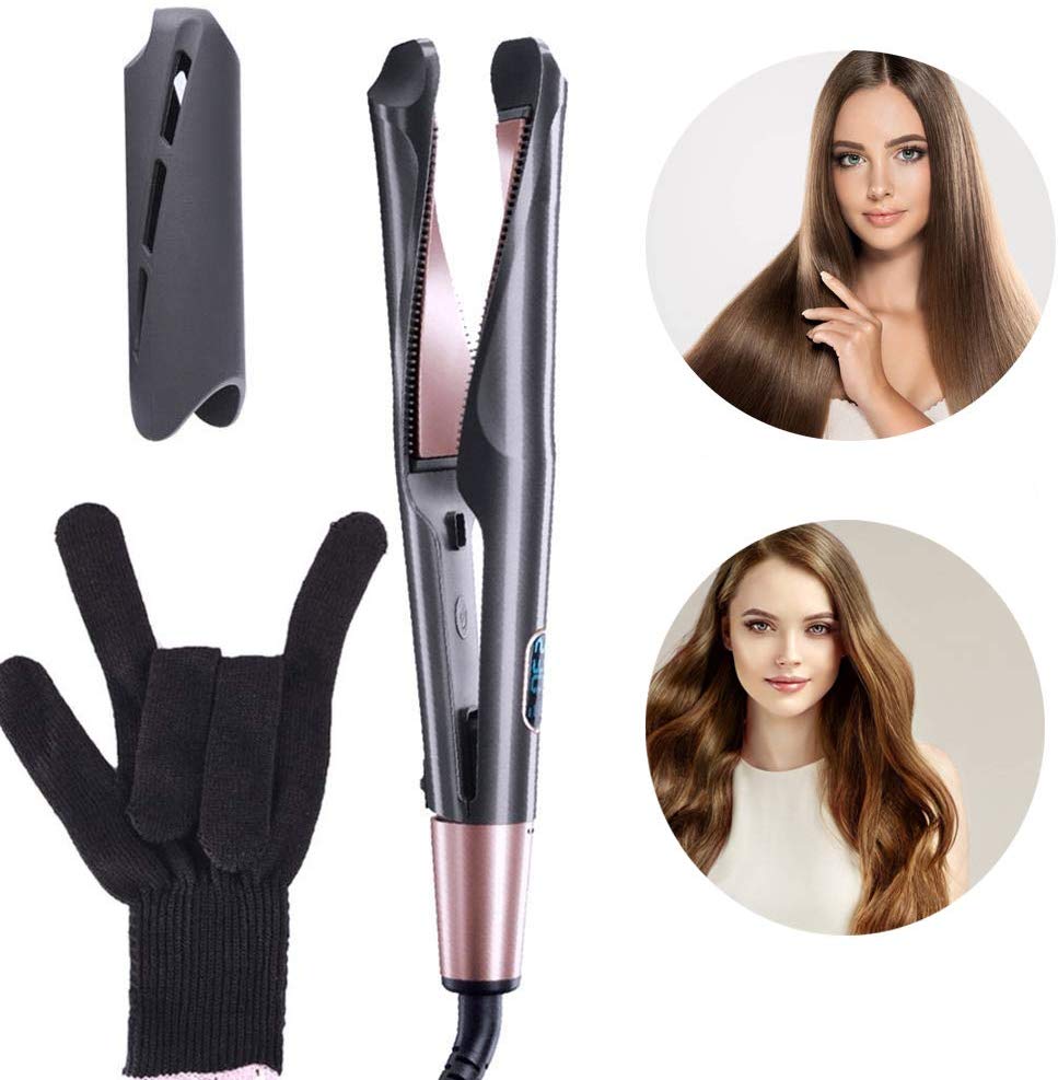 2 in 1 Profesyonel saç düzleştirici bigudi maşası