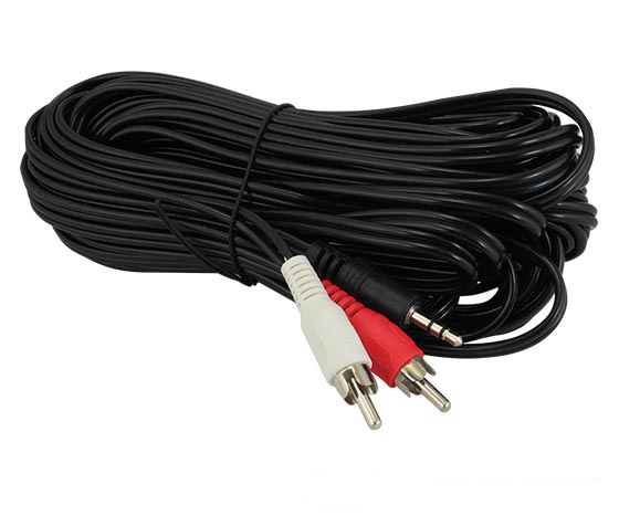 2 RCA ERKEK + 3.5 MM STEREO ERKEK SES KABLOSU 10 METRE