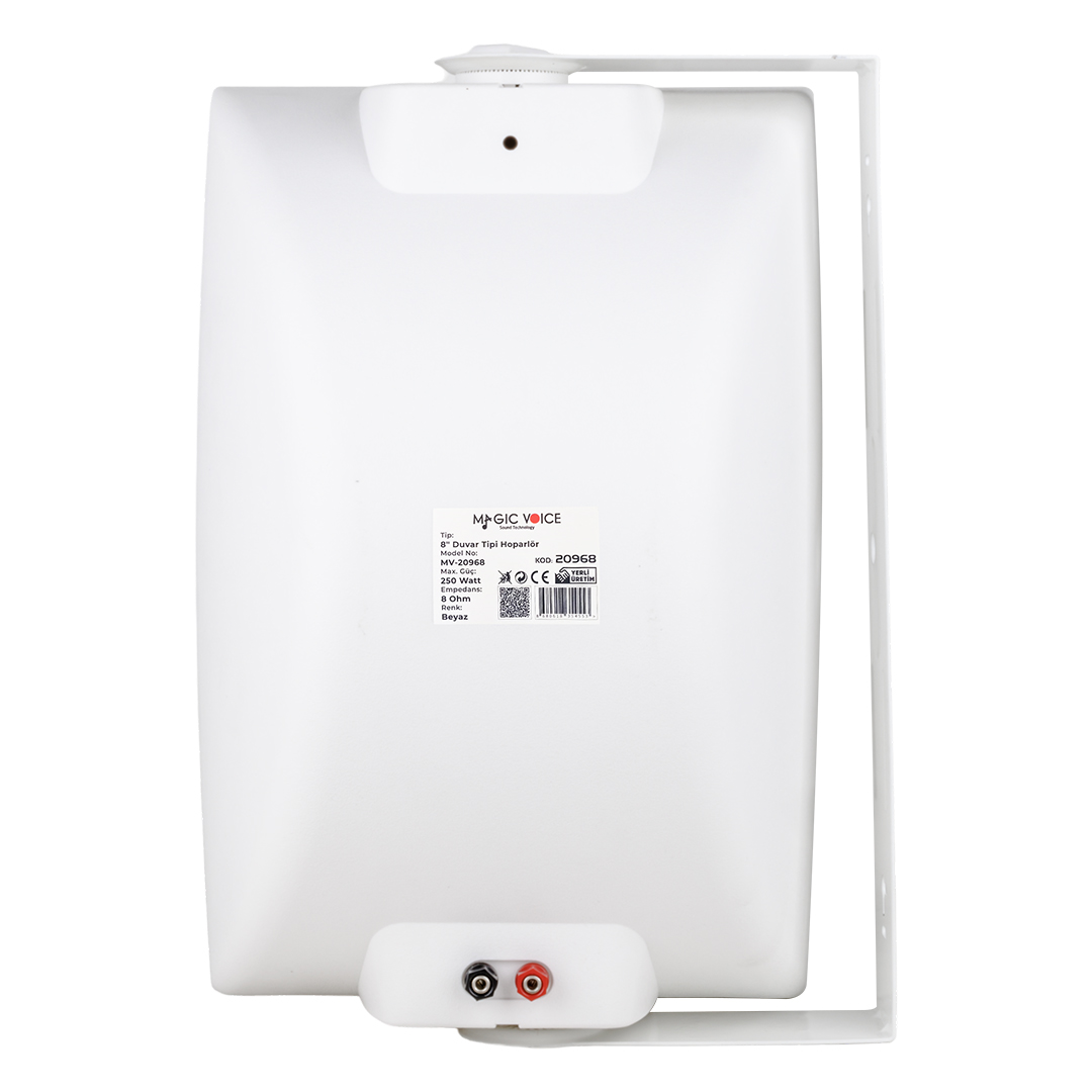 20 CM 250 WATT 8 OHM 8 İKİ YOLLU TRAFOSUZ BEYAZ HOPARLÖR (DH 8AW)