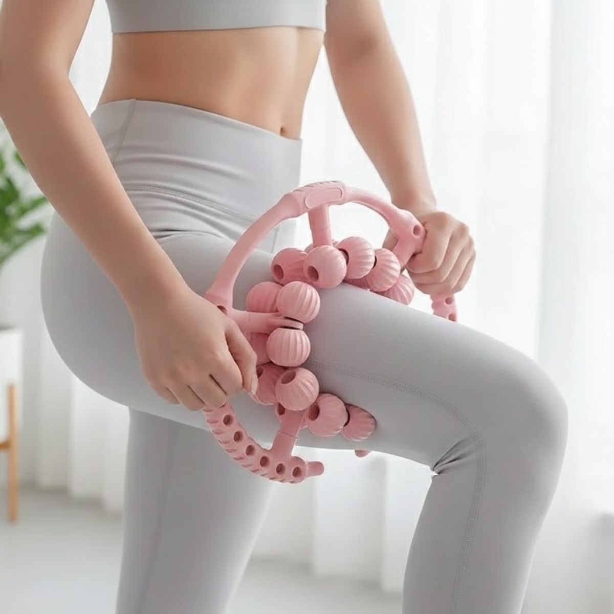 20 Tekerlekli Ayarlanabilir Bacak ve Kol Masaj Aleti – 360° Tam Daire Derin Doku Kas ve Lenfatik Masaj Silindiri