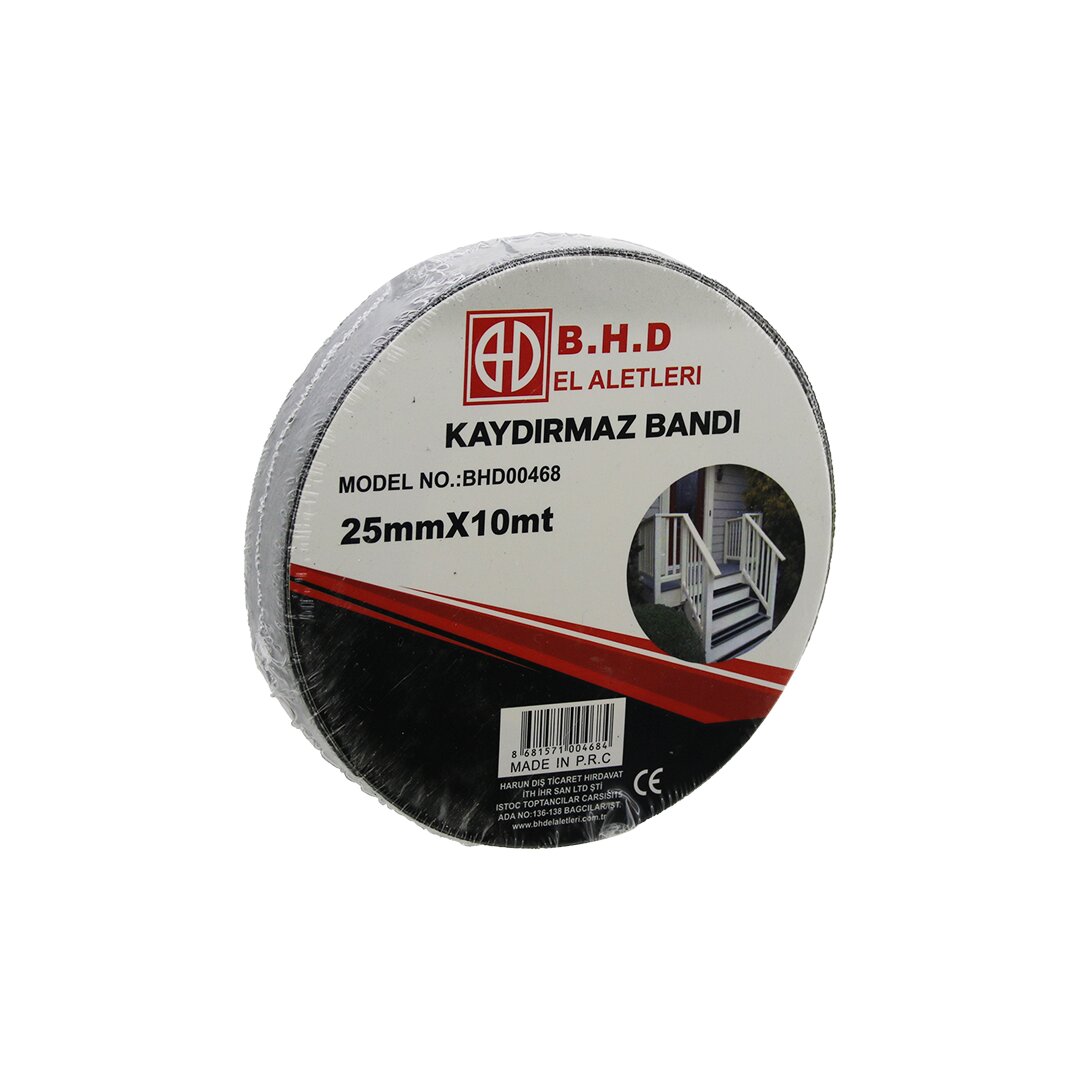 25MM X 10MT KAYDIRMAZ SİYAH BANT
