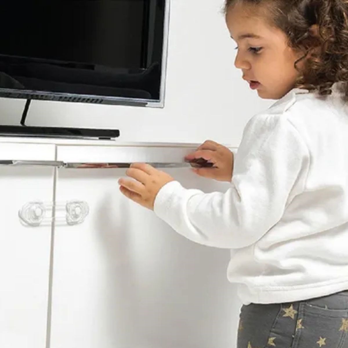 2'li Mini Çok Amaçlı Kilit- Çocuk Güvenlik Gereçkerli Çekmece,Dolap,Kapak Kilidi