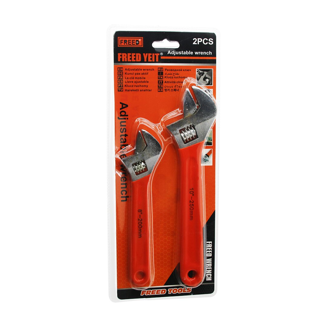 2PCS SET   8 İNÇ-200MM - 10 İNÇ-250MM  KURBAĞACIK ANAHTAR SETİ
