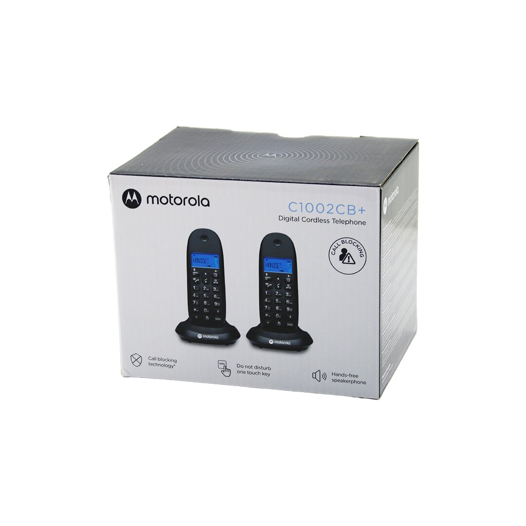 2PCS SİYAH DİJİTAL KABLOSUZ - TELSİZ TELEFON ARAYAN NO GÖRME 50 HAFIZA C-1002CB