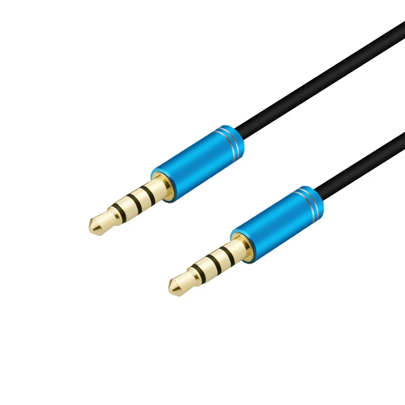 3.5 MM 4 BOĞUMLU ERKEK/ERKEK METAL BAŞLIKLI STEREO AUX KABLO