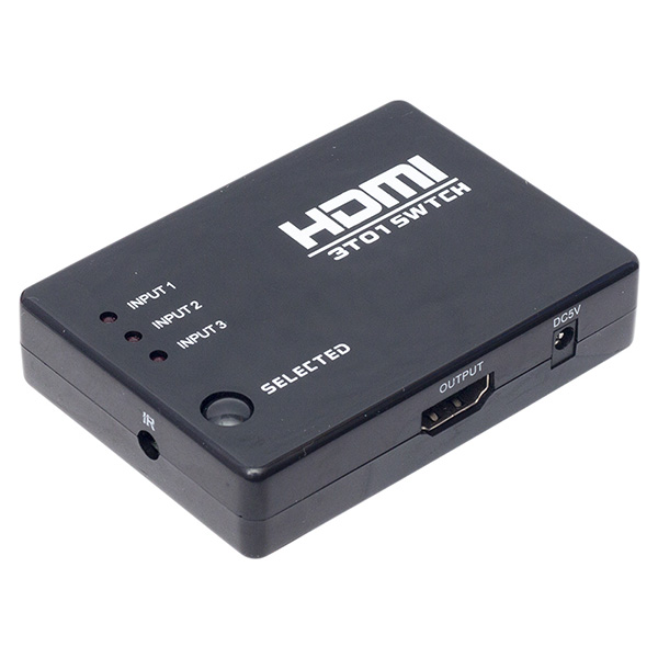3 GİRİŞ 1 ÇIKIŞ HDMI SWITCHER TOPLAYICI KUMANDALI ADAPTÖRSÜZ