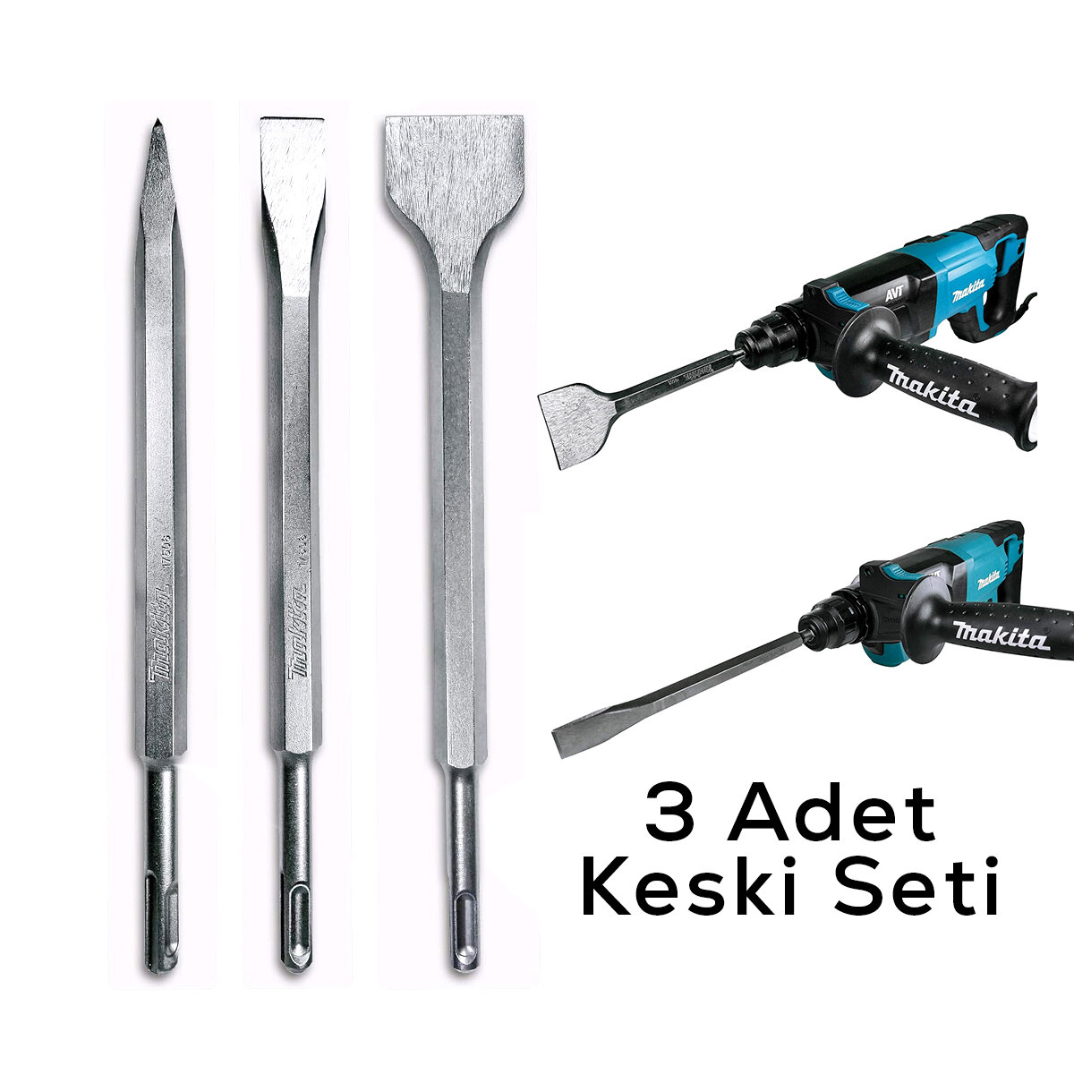 3PCS MURÇ SETİ SİVRİ -DÜZ 25CM
