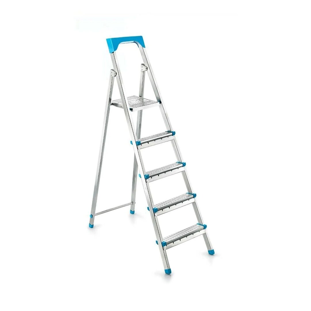 4+1BASAMAKLI METAL MERDİVEN Y: 105CM - 120KG.TAŞIMA KAPASİTESİ