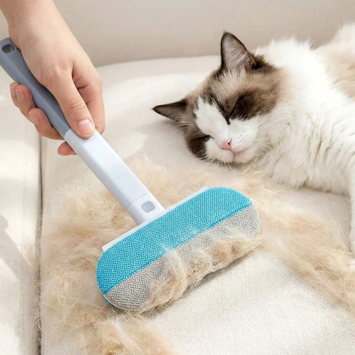 4’ü 1 Arada Tüy Toplayıcı – Kedi Köpek Tüy Temizleyici Fırça, Koltuk Halı Tüy Alıcı Çok Fonksiyonlu Fırça