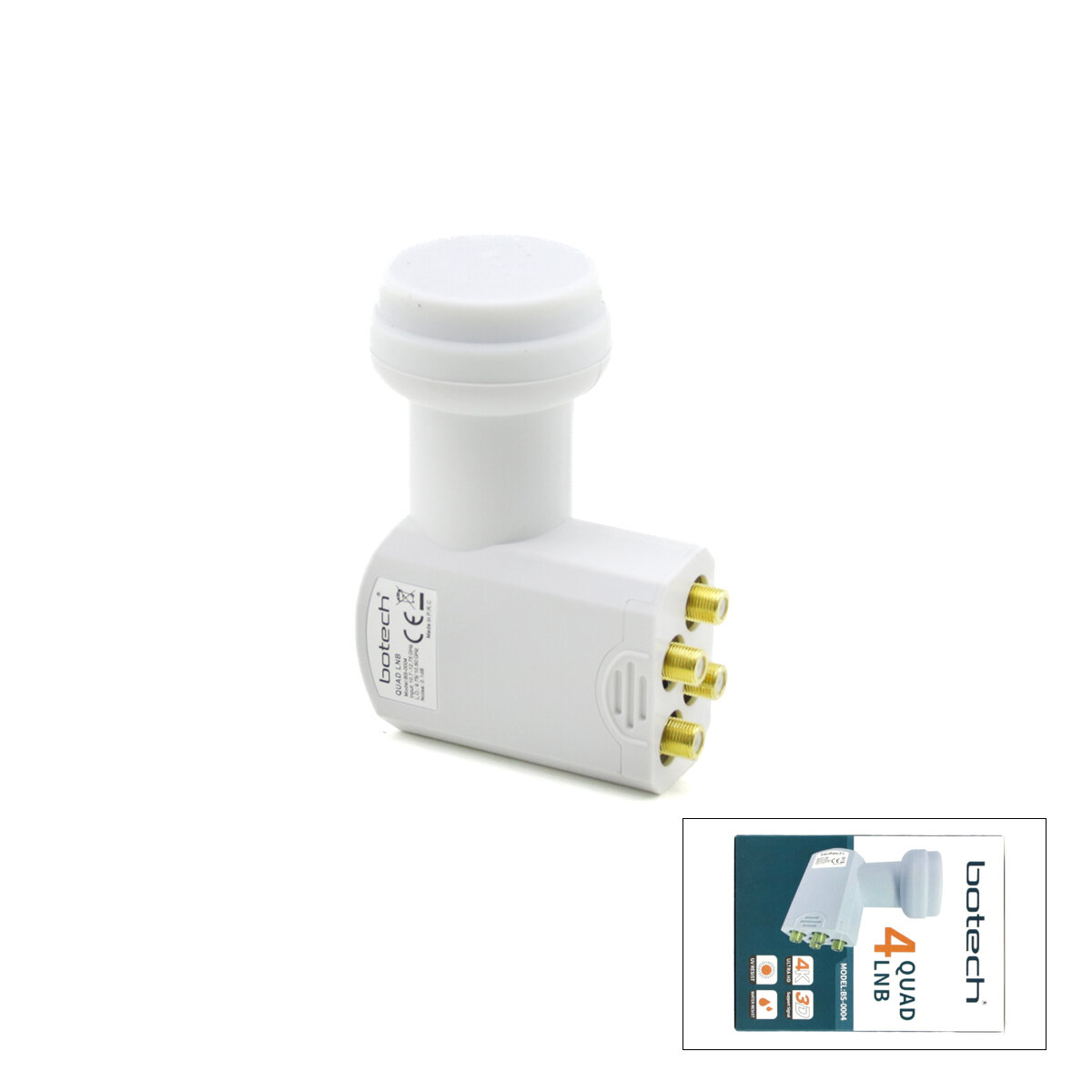 4LÜ UYDU LNB UNIVERSAL QUAD FULL HD -  3D - 0.1DB RLE-400