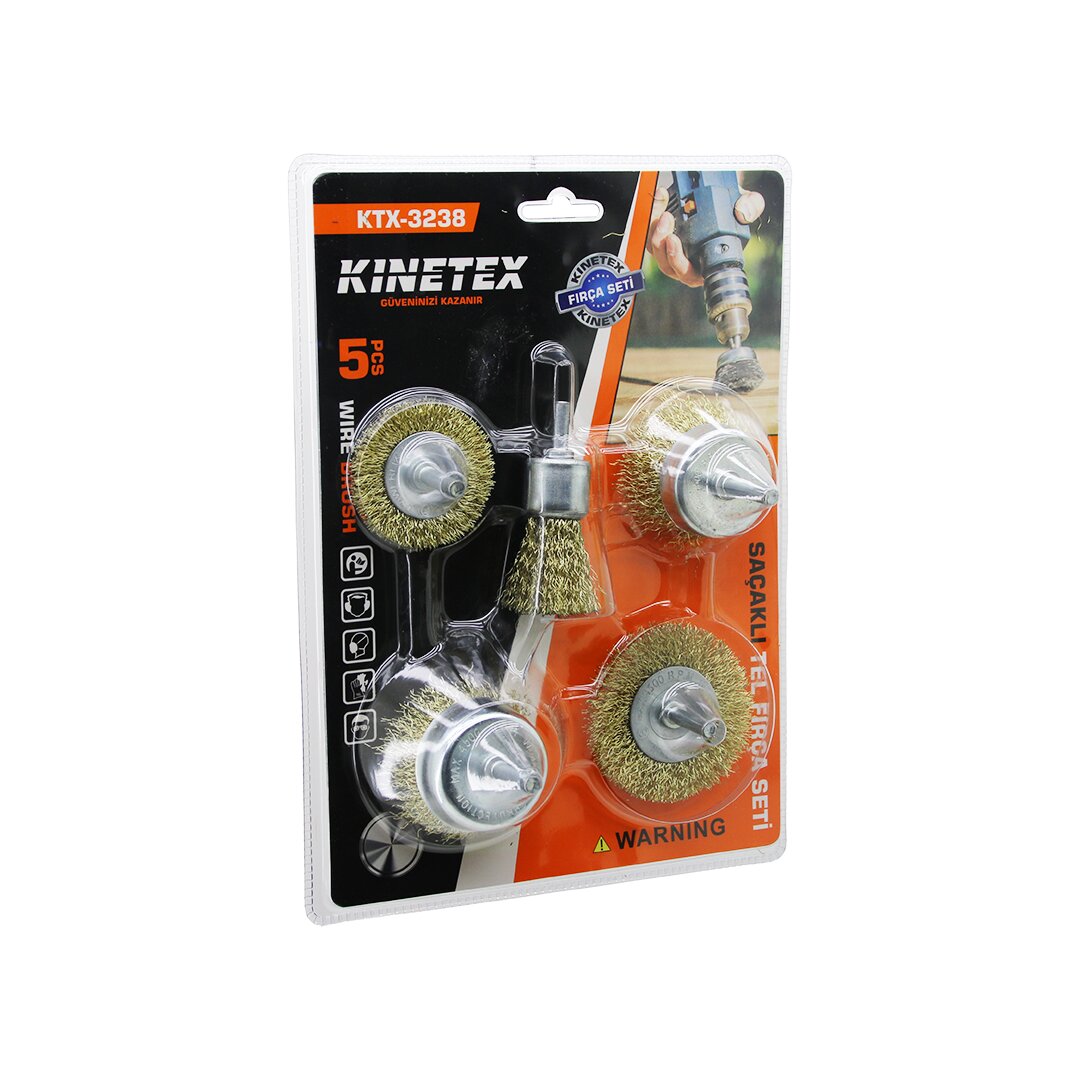 5PCS SAÇAKLI ÇELİK TEL - ÇANAK FIRÇA SETİ KTX-3238
