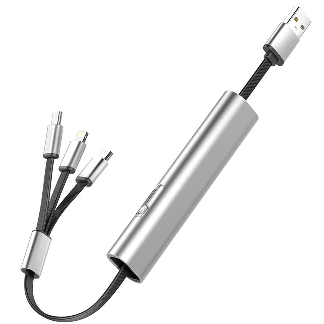 5V - 2.4A 3İN1 (MİCRO USB - LİGHTNİNG - TYPE C) TELEFON ŞARJ KABLOSU