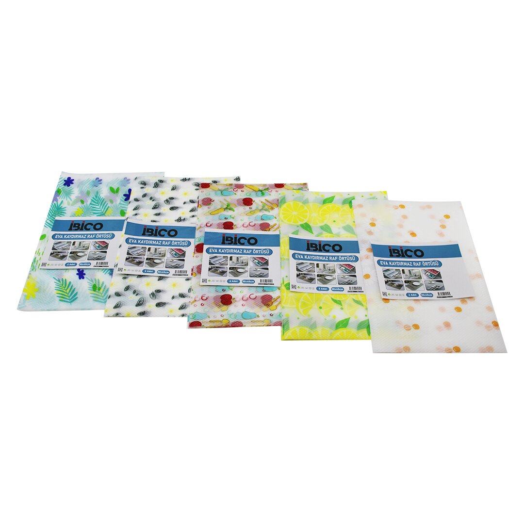 6 PCS   30X45CM   EVA - KAYMAZ  DOLAP VE ÇEKMECE İÇİ RAF ÖRTÜSÜ