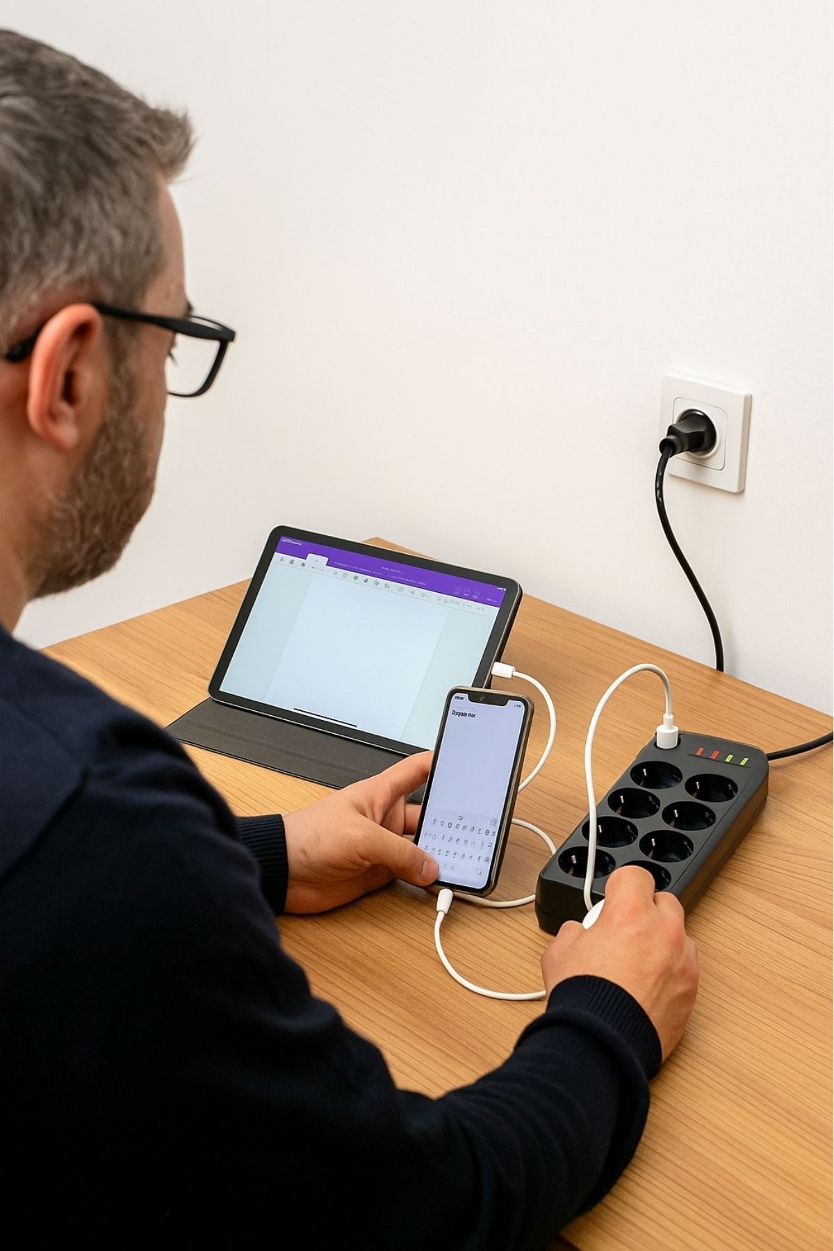 Akım Korumalı Termal Uzatma Kablosu – 8 Priz, 2 USB ve 2 Type-C Girişli, Güçlü Çoklu Priz