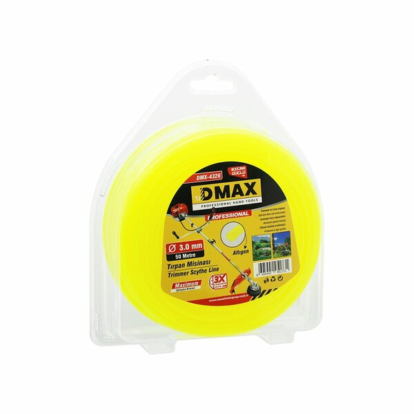 ALTI KÖŞELİ ÇİM BİÇME MİSİNASI 3MMX50MT