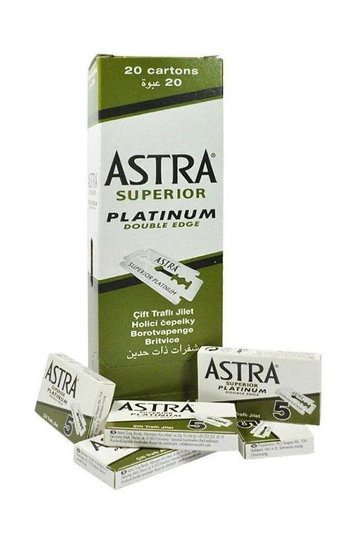 ASTRA JİLET YEŞİL 1 KUTU İÇİNDE 20 KÜÇÜK PAKET VE HER PAKETTE 5 JİLET VAR -  TOPLAM 100 JİLET