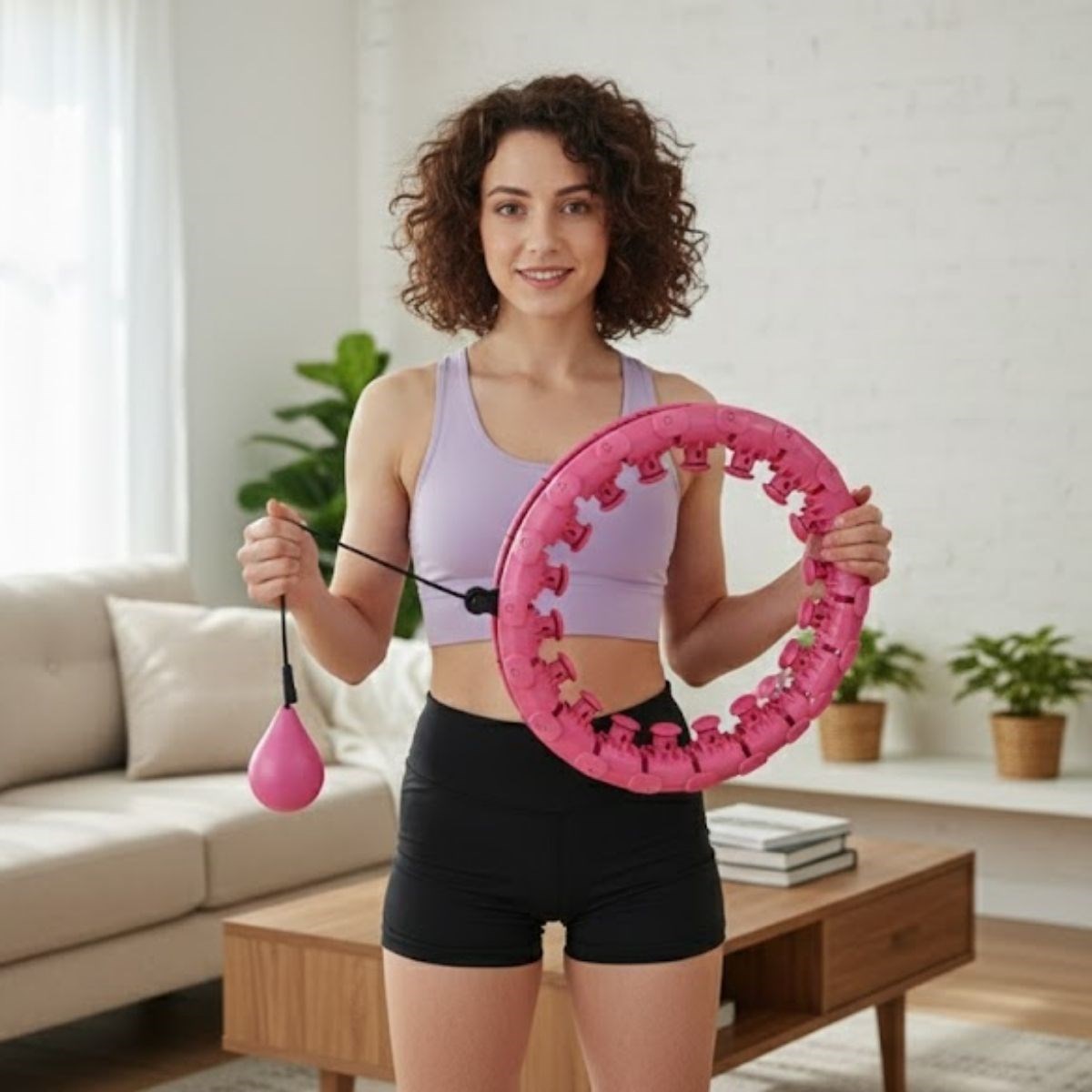 Ayarlanabilir Zayıflatıcı Hulahop Bel ve Karın Bölgesi İçin İnceltici Fitness Aleti Spor Çemberi