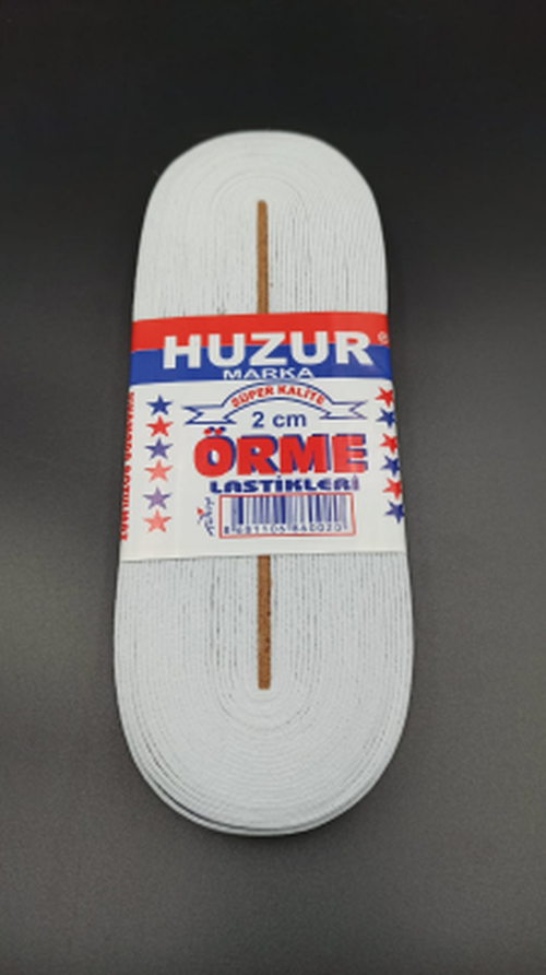 BEYAZ - 2CM PAÇA LASTİK YASSI GENİŞ 10MT