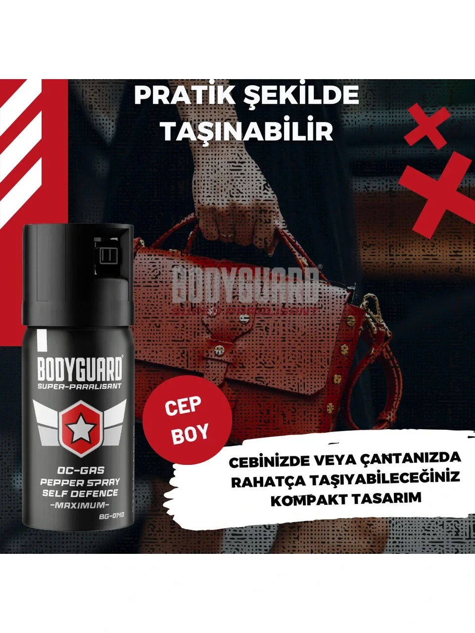Bodyguard Biber Gazı Sprey 40ML Bodyguard (Göz Yaşartıcı Sprey)