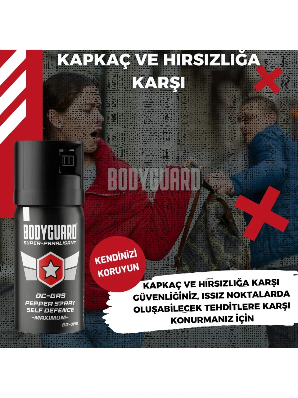 Bodyguard Biber Gazı Sprey 40ML Bodyguard (Göz Yaşartıcı Sprey)