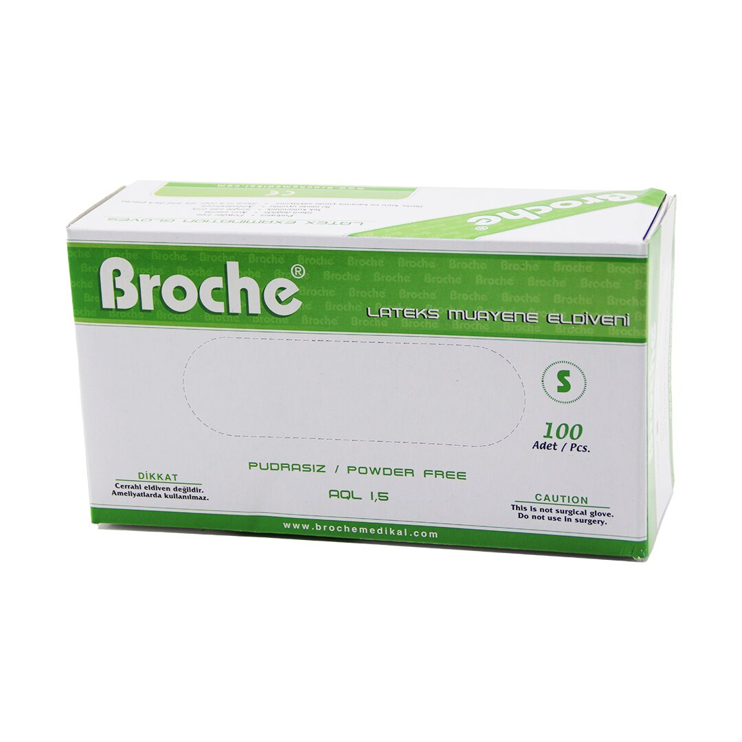 BROCHE  S  PUDRASIZ MUAYENE ELDİVENİ 100LÜ
