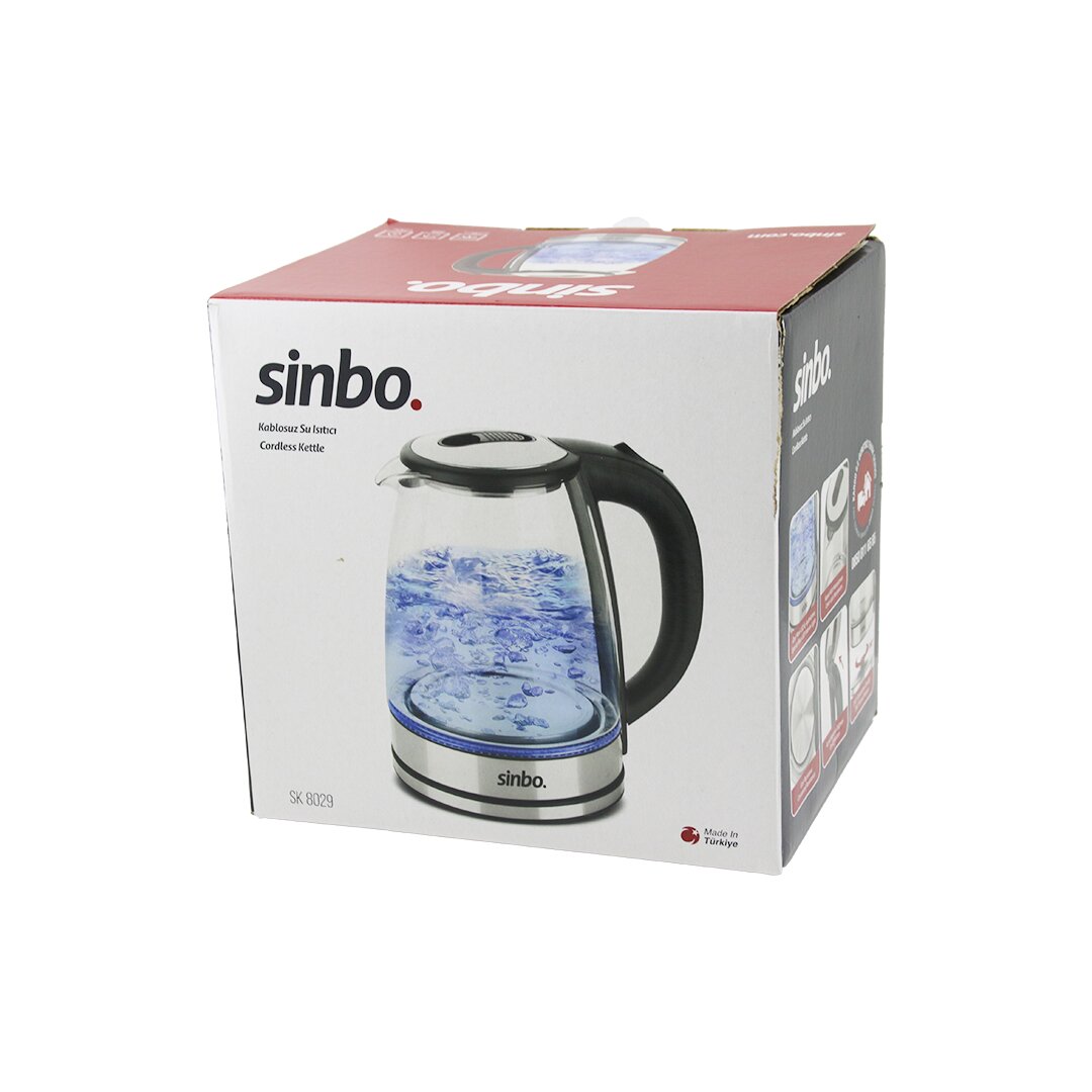 CAM KETTLE SU ISITICISI 1.8LT GİZLİ REZİDANS 360° DÖNEBİLME ÖZELLİK 1850-2200W SK-8029