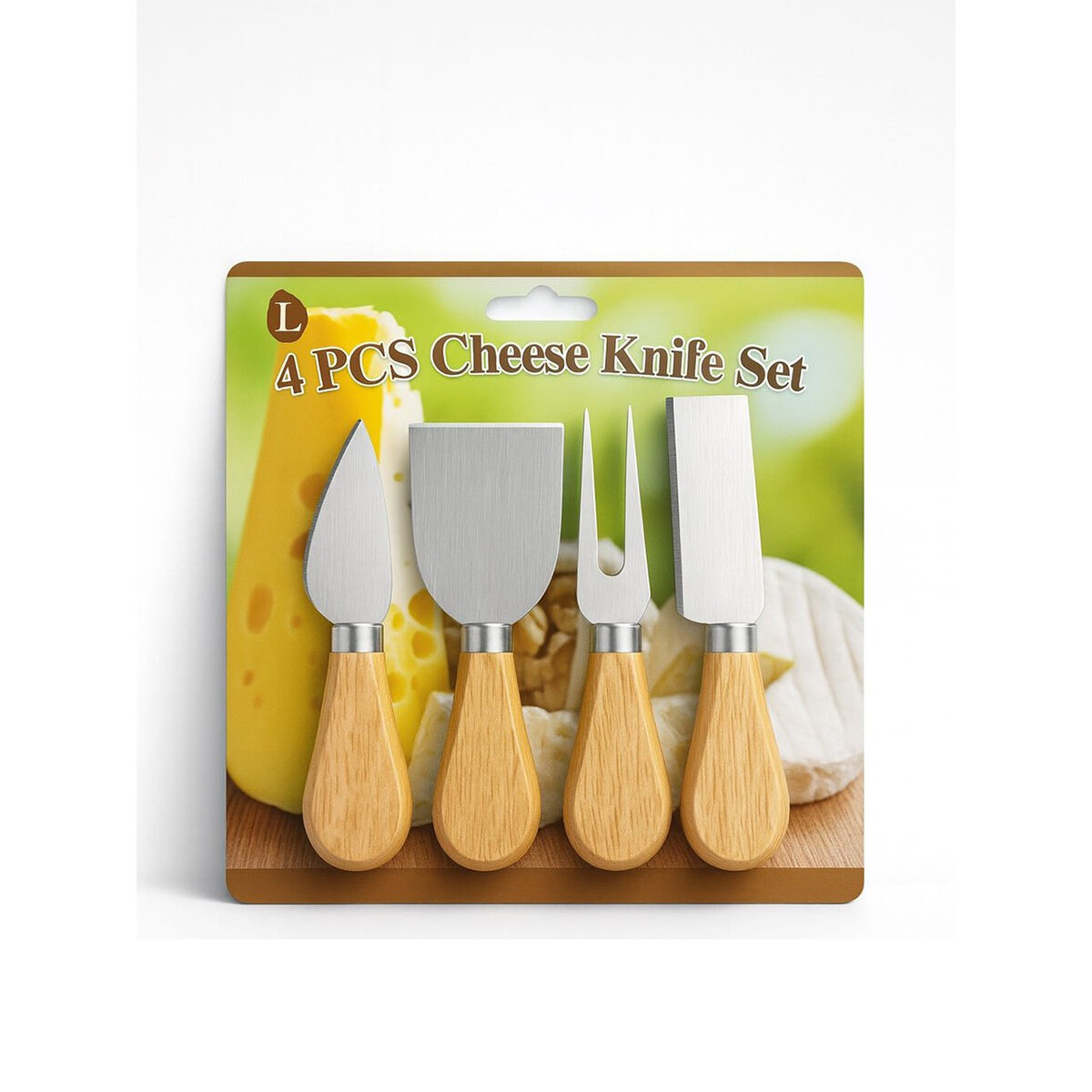 CHEESE KNİFE SET 4PCS PEYNİR BIÇAK SETİ AHŞAP BAMBU SAPLI