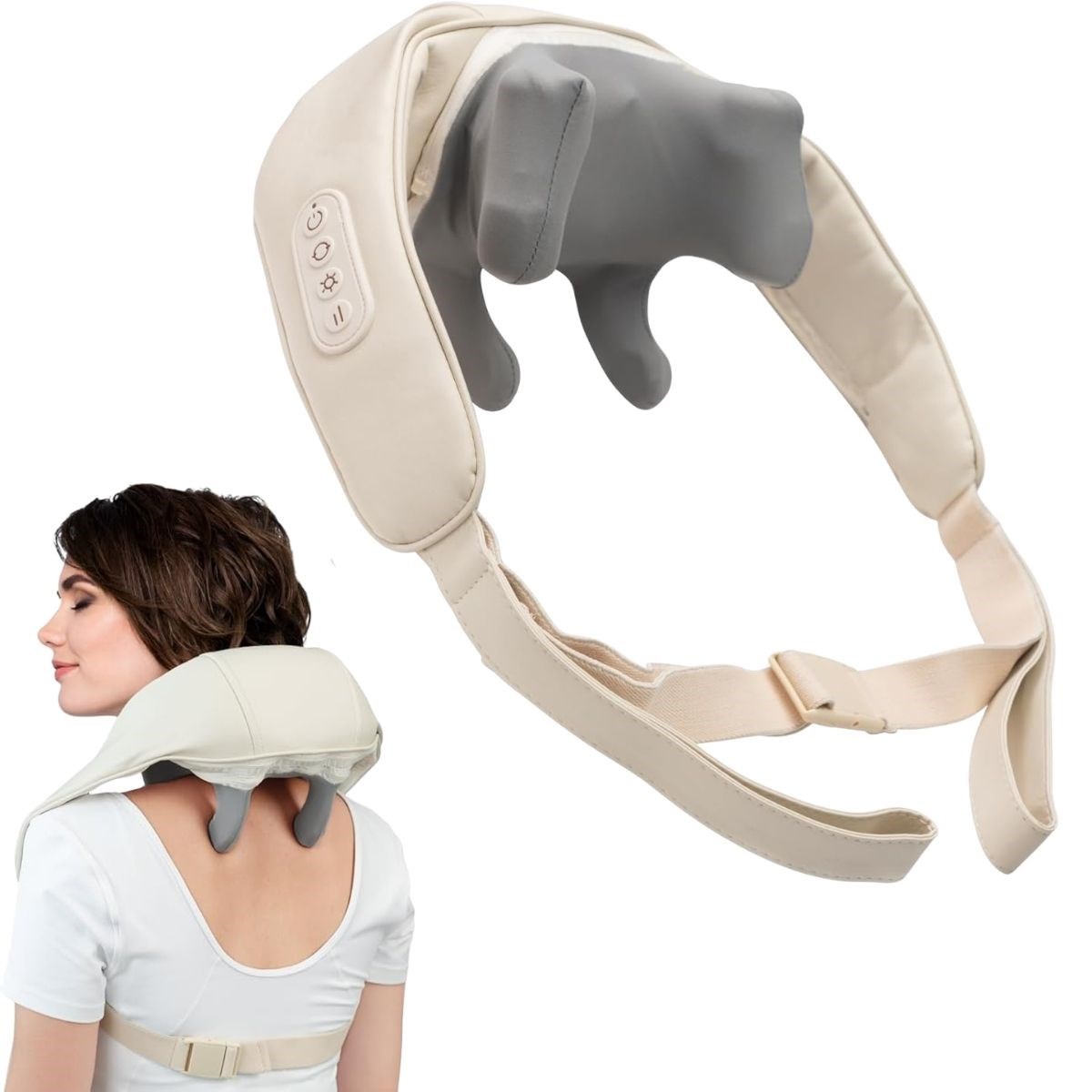 Elektrikli Boyun ve Sırt Masaj Aleti Kablosuz Boyun ve Omuz Yoğurma Masaj Yastığı