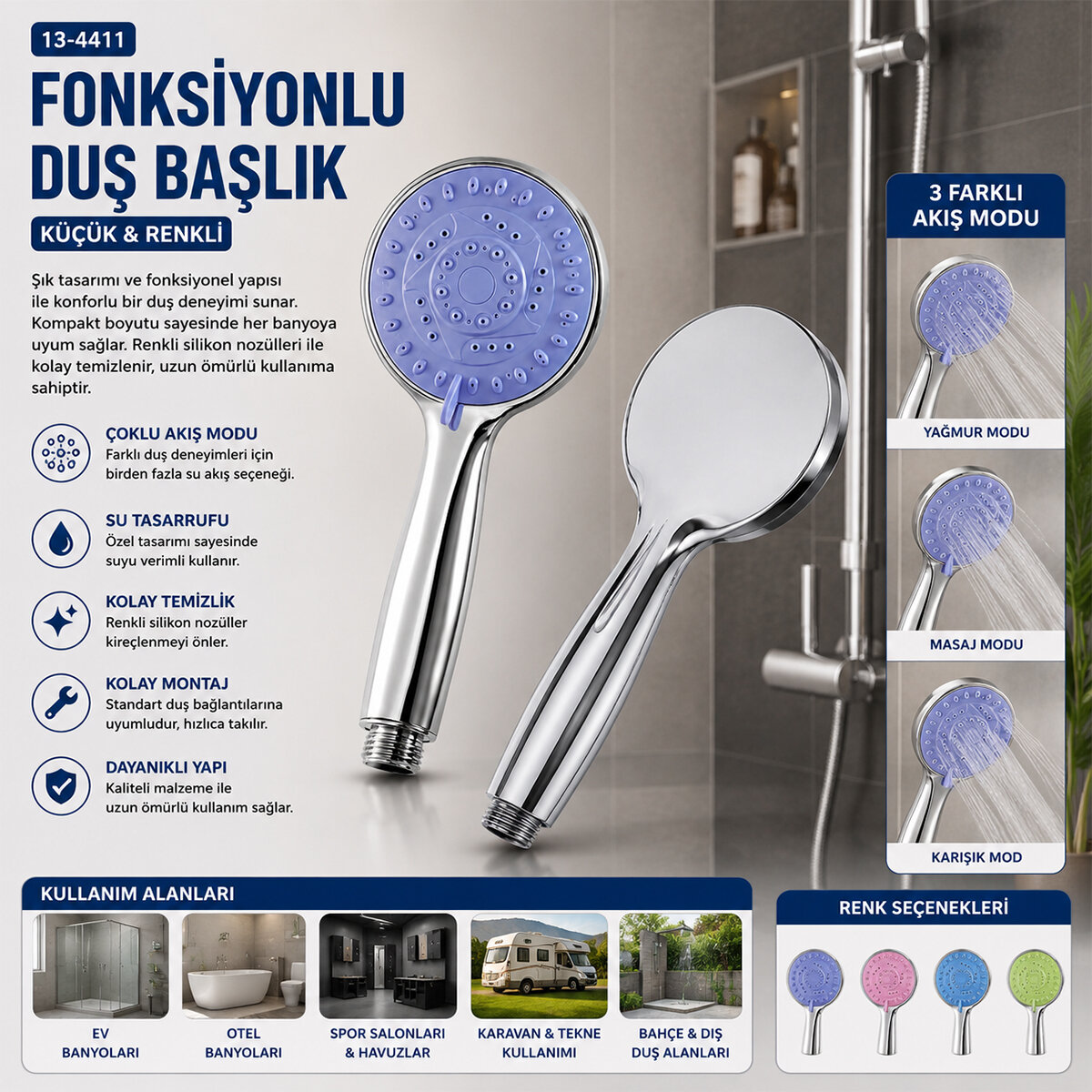 FONKSİYON KÜÇÜK EL DUŞ BAŞLIK FONKSİYONLU