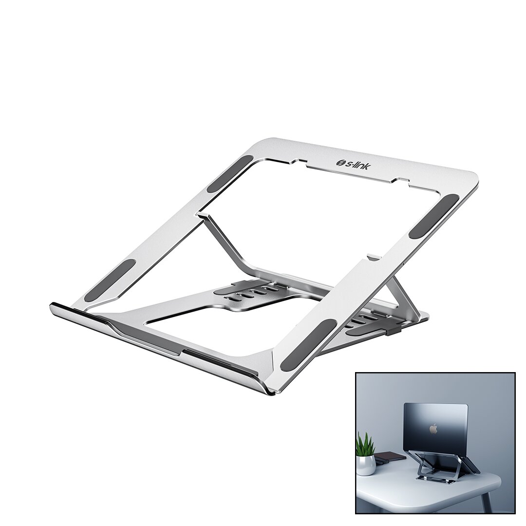 GÜMÜŞ 6 AÇILI KATLANABİLİR LAPTOP STAND ALÜMİNYUM