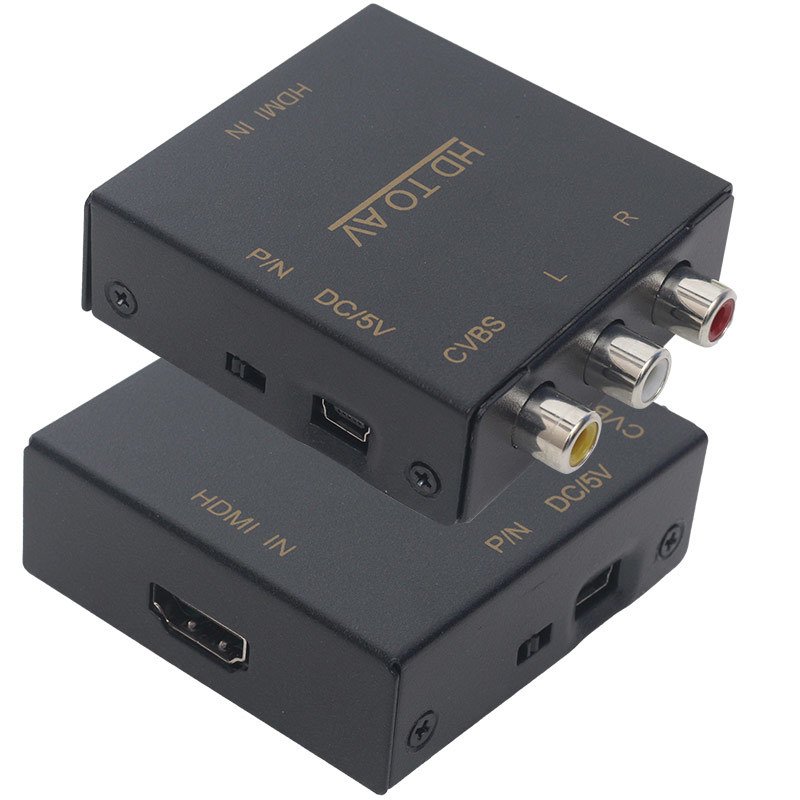 HDMI TO RCA AV ÇEVİRİCİ ADAPTÖR METAL KASA (81)