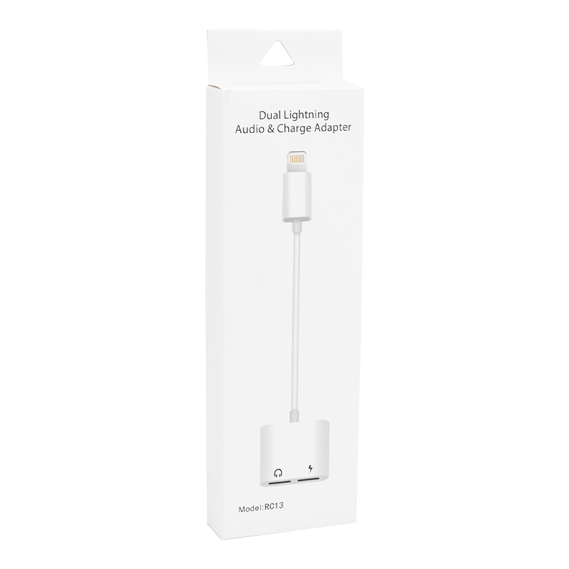 J-008 / RC-13 IPHONE LIGHTNING ŞARJ VE KULAKLIK ÇEVİRİCİ KABLO ADAPTÖR