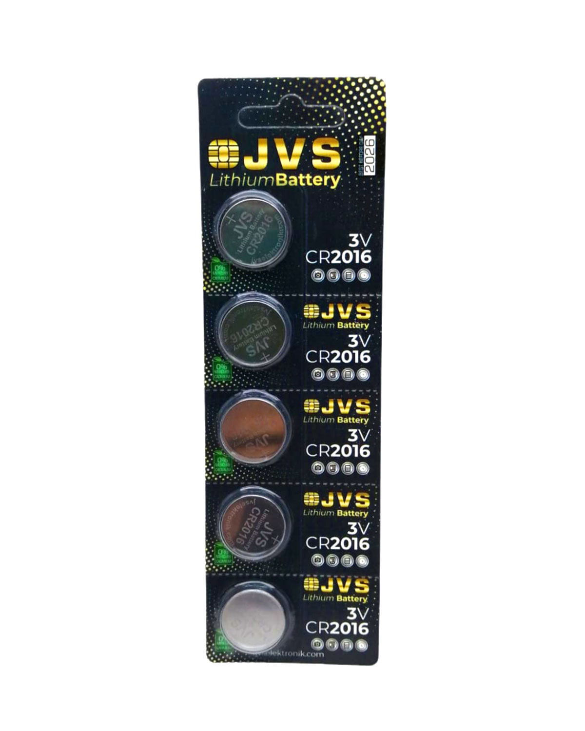 JVS CR2016 3V PARA PİLİ 5Lİ KART