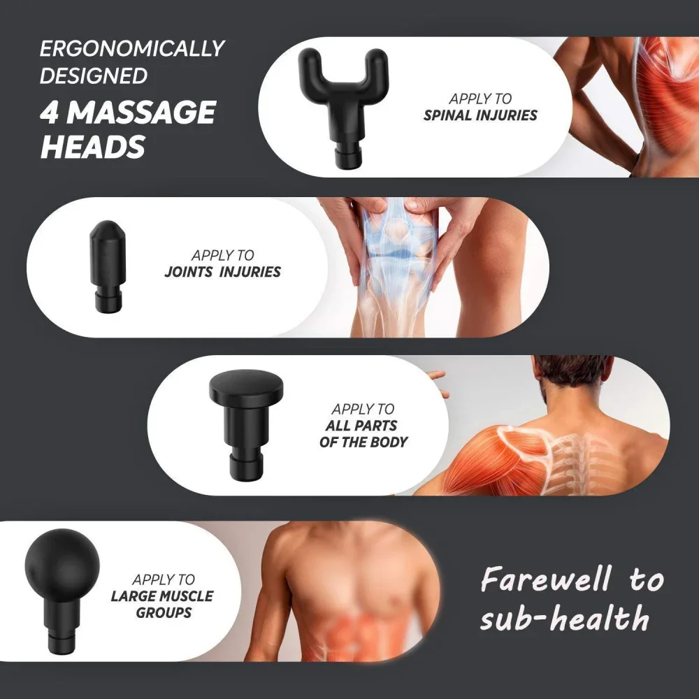 Kablosuz Adaptörlü Masaj Tabancası – Şarjlı Masaj Tabancası KH-320