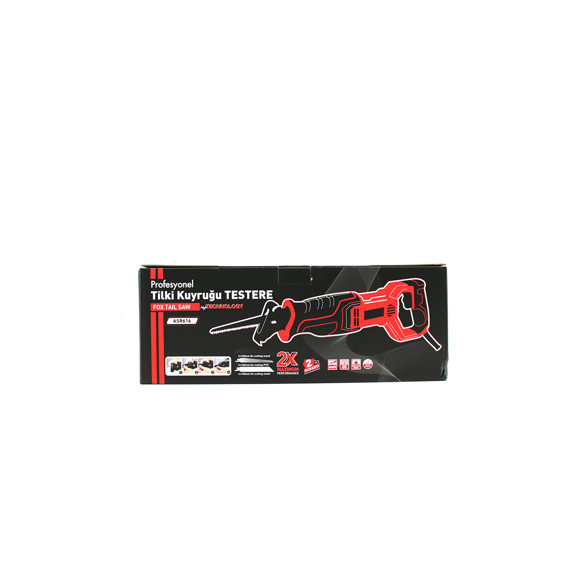 KIRMIZI TİLKİ KUYRUĞU ELEKTRİKLİ TESTERE 230V 0-2800 RPM ASR-616