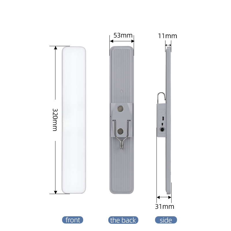 KUMANDALI - ZAMAN - IŞIK GÜCÜ AYARLI METAL ASKILI - USB ŞARJLI LAMBA FENER 20SMD LED