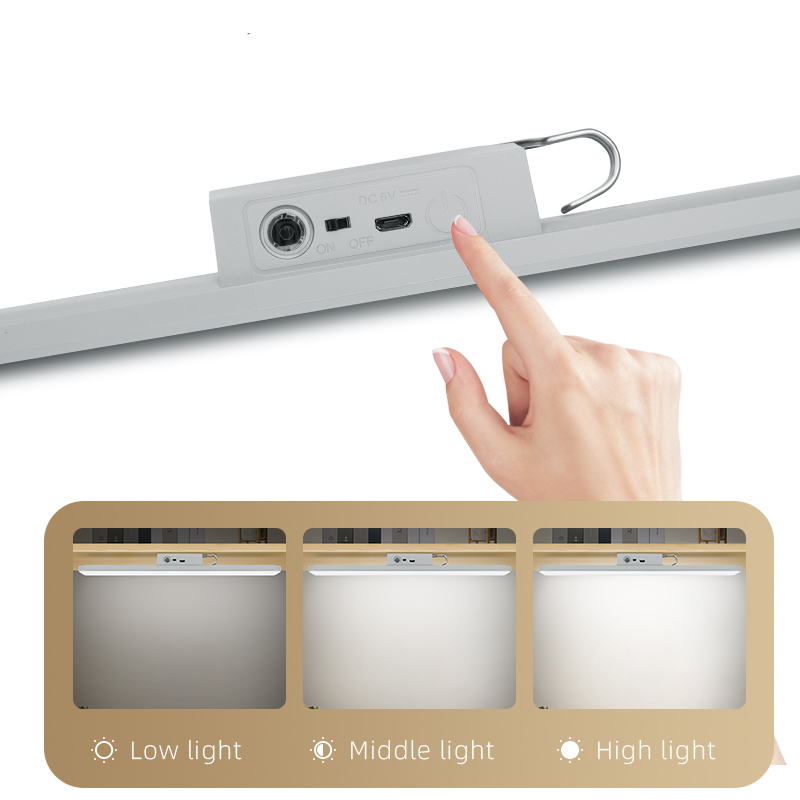 KUMANDALI - ZAMAN - IŞIK GÜCÜ AYARLI METAL ASKILI - USB ŞARJLI LAMBA FENER 20SMD LED