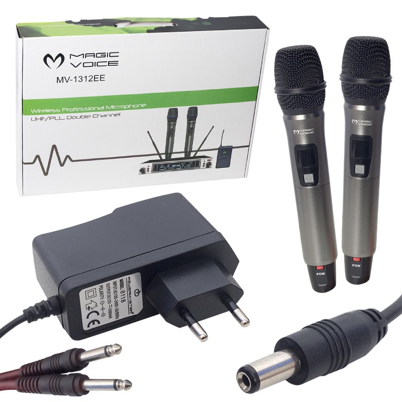 MAGICVOICE MV-1312EE UHF 2 EL KABLOSUZ VOLÜM KONT TELSİZ MİKROFON (81)