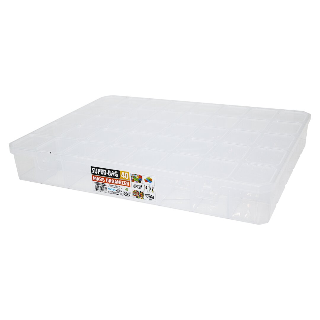 MARS 40 BÖLMELİ ŞEFFAF ORGANİZER BOX 39x30x55CM