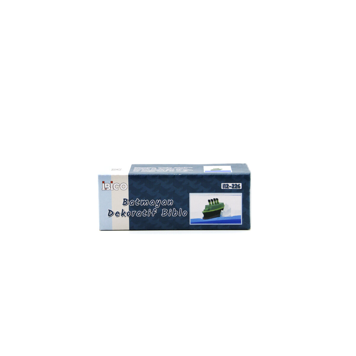 MAVİ SU GEMİ - ADA D.GEN MİKA YÜZEN BATMAYAN DEKORATİF BİBLO AKVARYUM 4.5X13X4.2CM